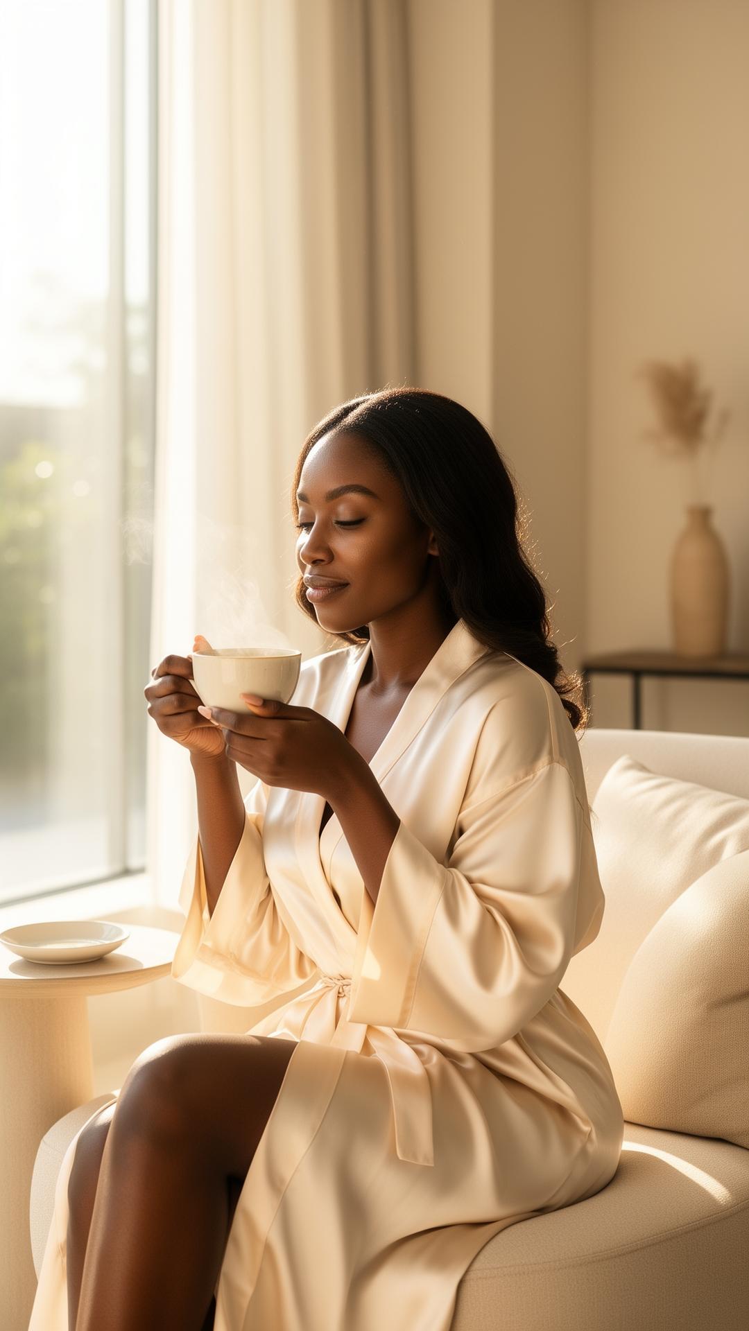Soft, calming wellness imagery